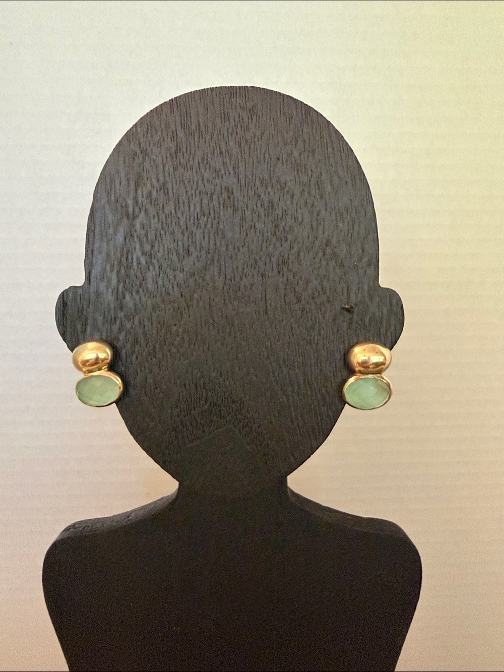 Julie Vos 925 Gold Plated Iradescent Double-Dot Stud Earrings